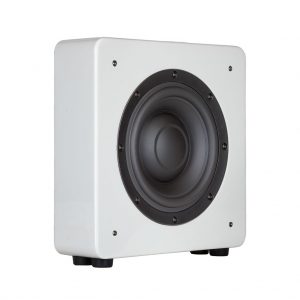 S10P 13 S10 Subwoofer angled view in white gloss